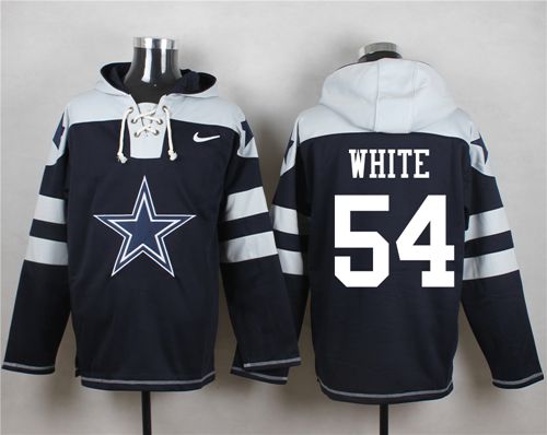 Nike Cowboys #54 Randy White Navy Blue Player Pullover NFL Hoodie